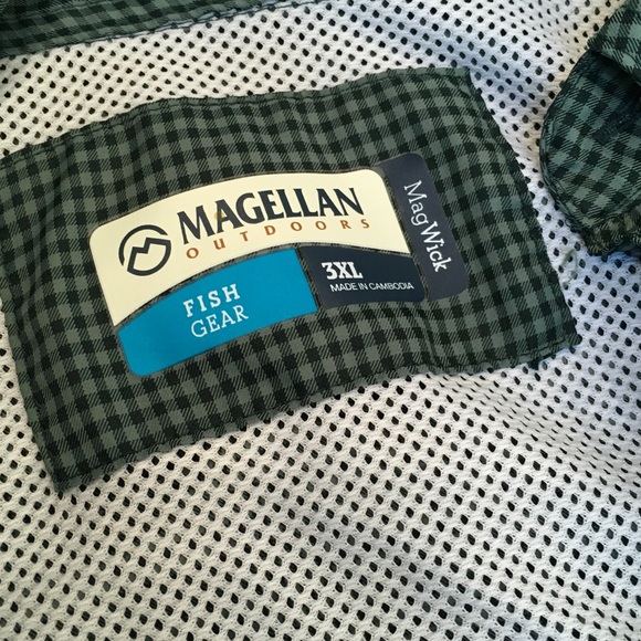 Magellan Outdoors Green Plaid Lightweight Shirt Fishing 3XL MagWork - Picture 2 of 10